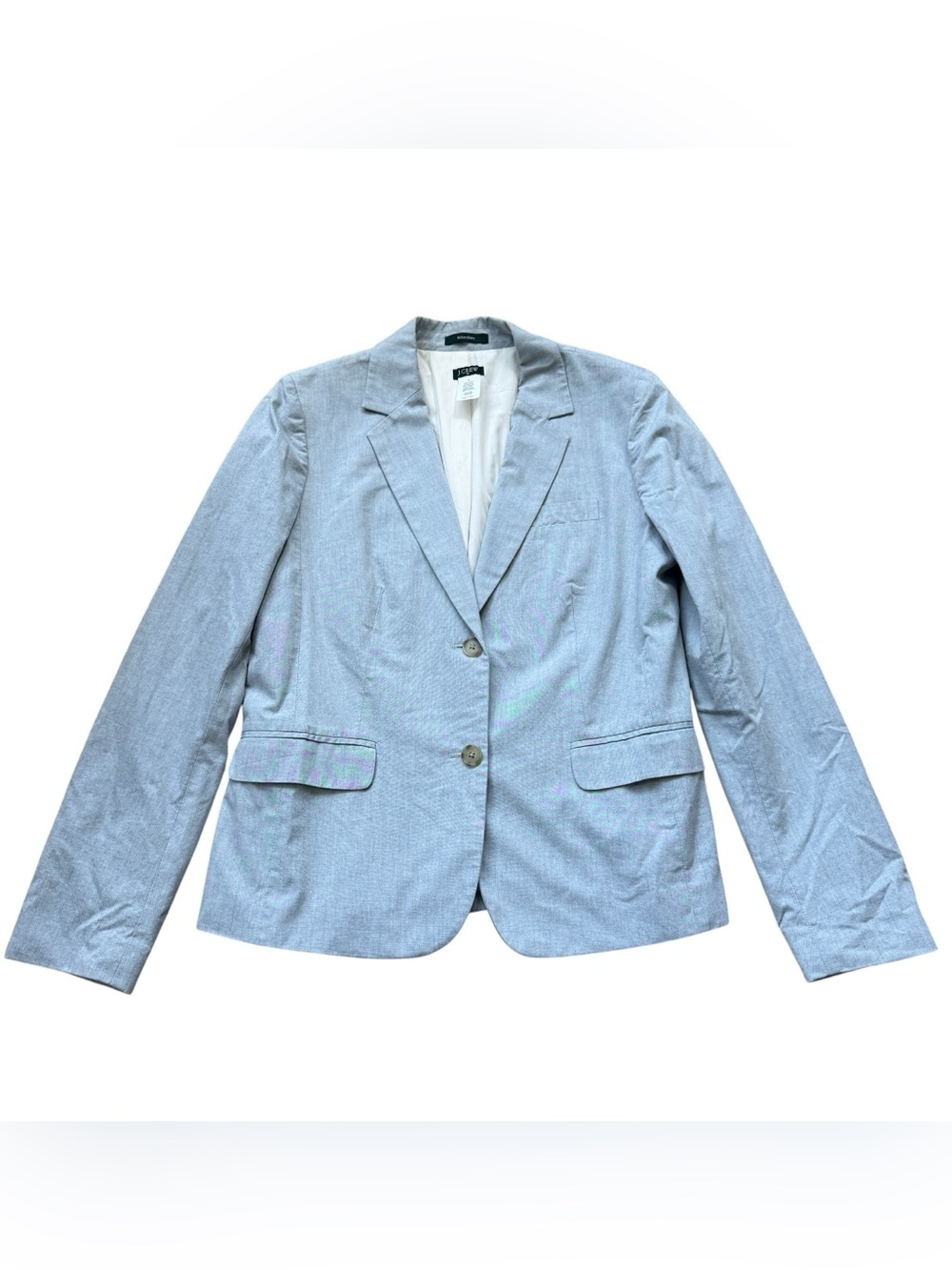 J.Crew Schoolboy Blazer Light Blue Cotton Tailored Career Preppy Jacket 8 Office